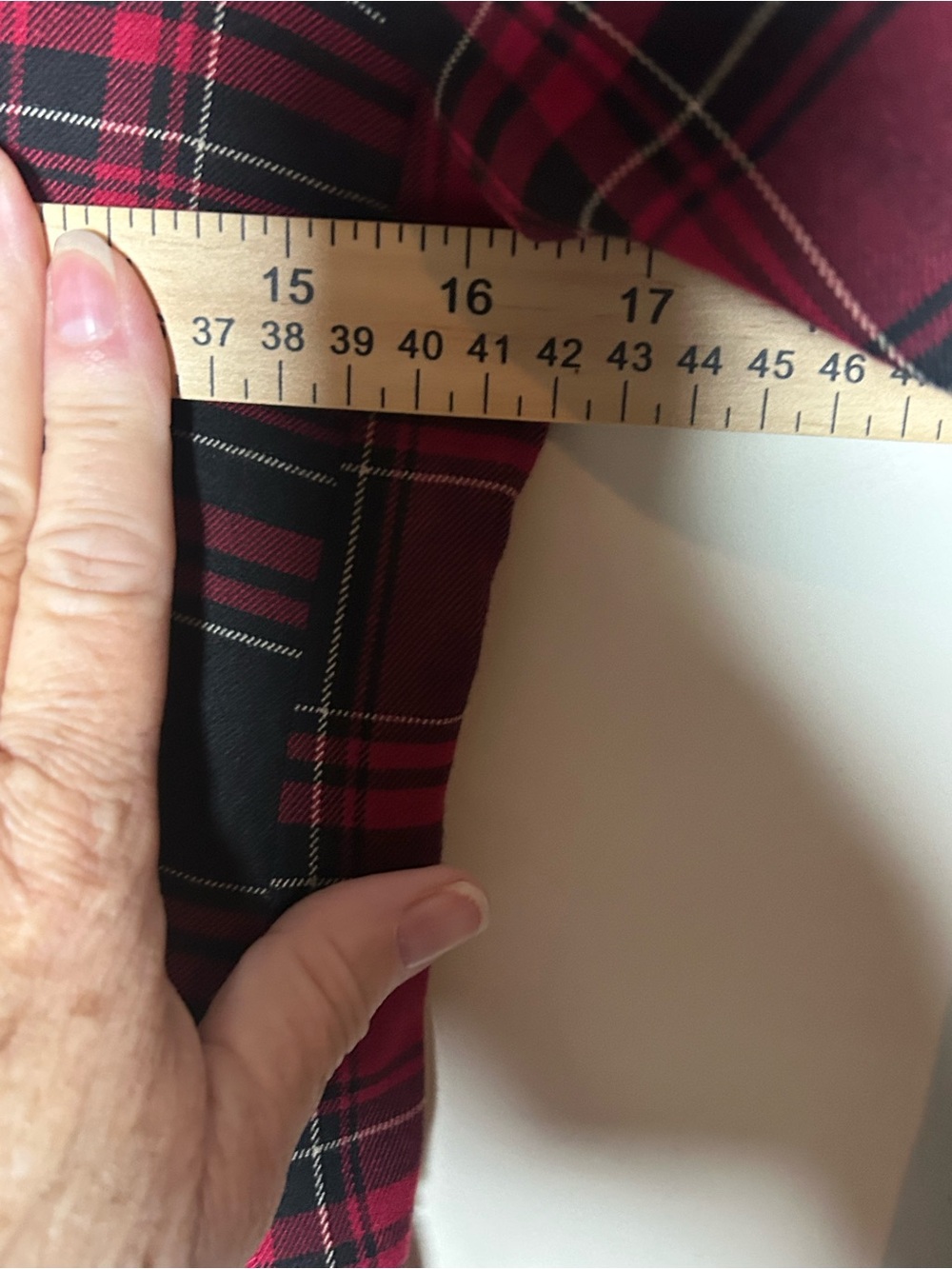 CeCe Red and Black Plaid Double-Breasted Blazer - Picture 7 of 10